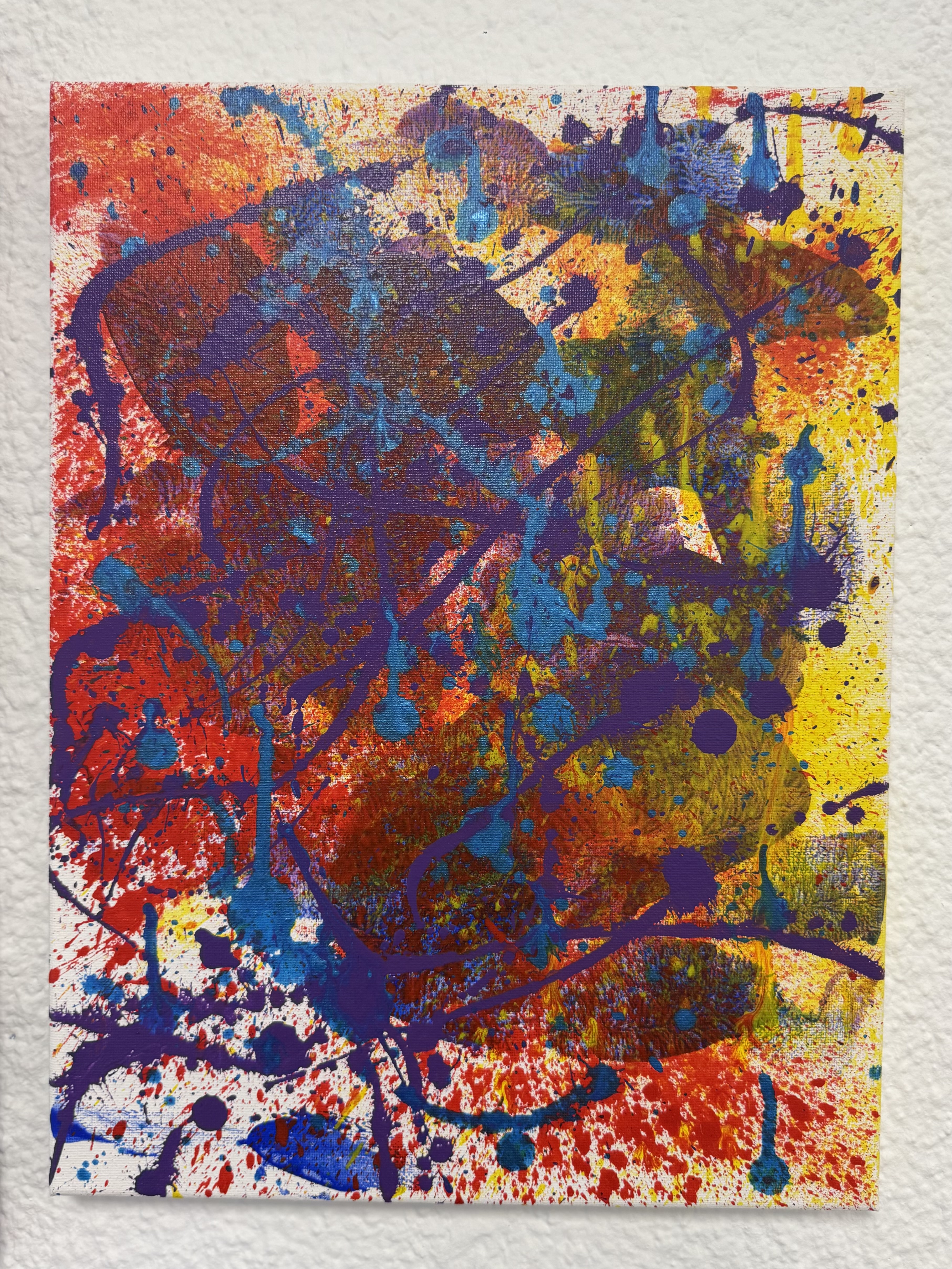Obra de arte abstracta con textura