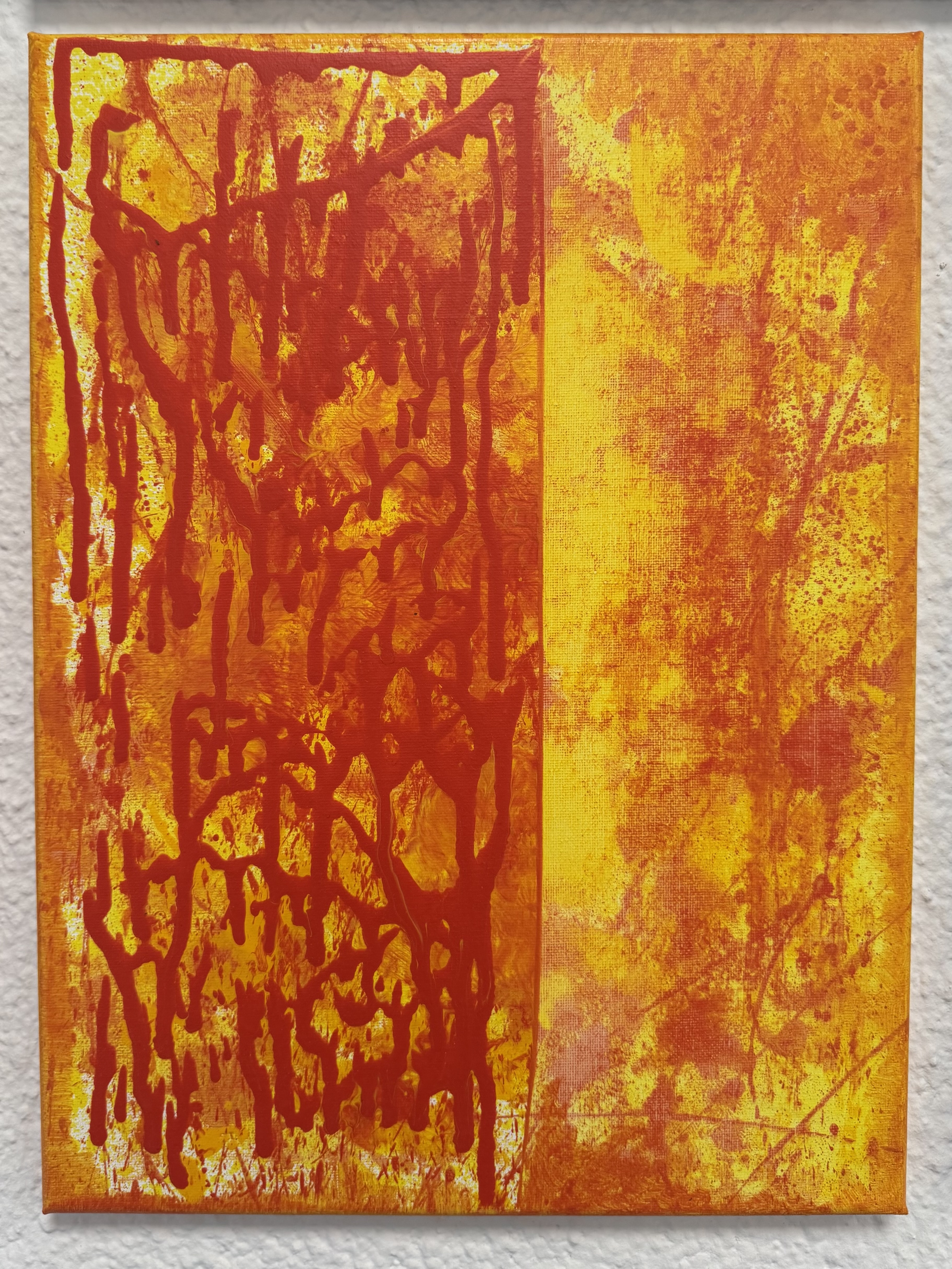 Obra de arte con técnica de salpicaduras